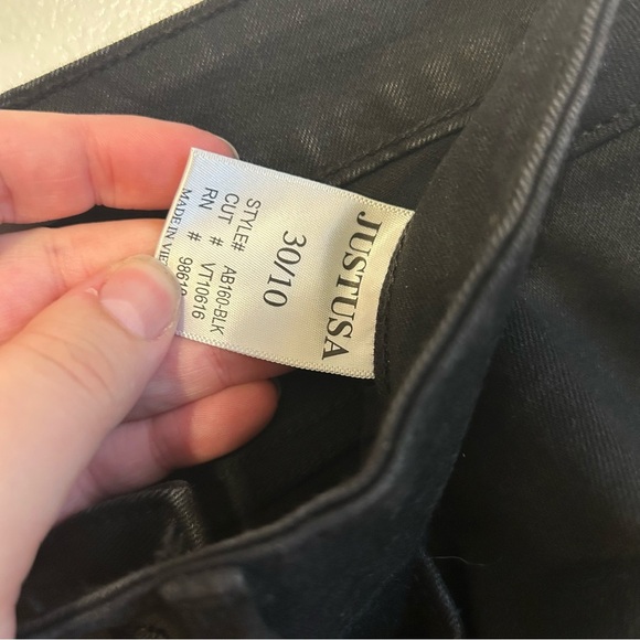 Just USA • Front Slit Black wide leg Jeans - Picture 7 of 7